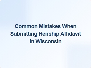 Common Mistakes When Submitting Heirship Affidavit in Wisconsin