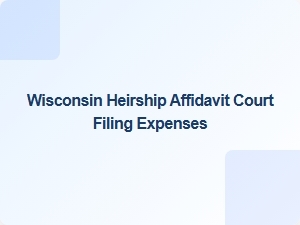 Wisconsin Heirship Affidavit Court Filing Costs